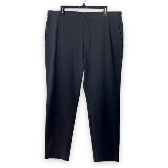 Theory Curtis Twill Pants NEW Mens Sz 38 Navy Beltless Elastic Side Waist - Picture 1 of 7